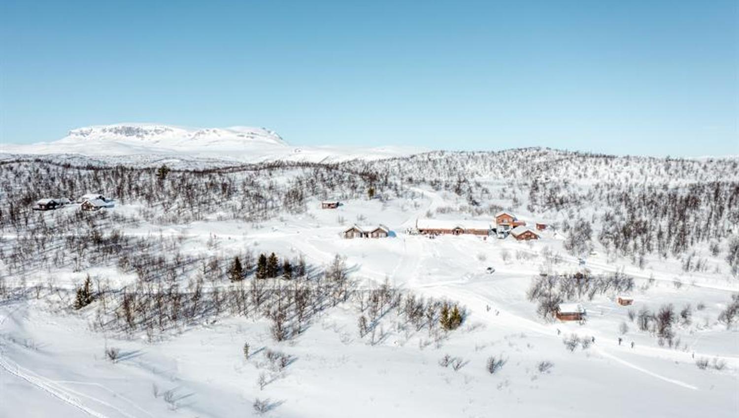 winter landscape at Hakkeset, drone bildet