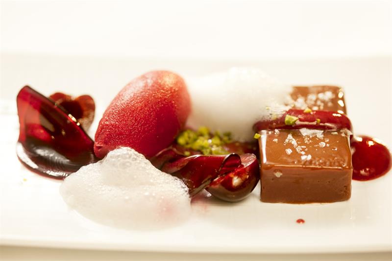 Detail photo of dessert.