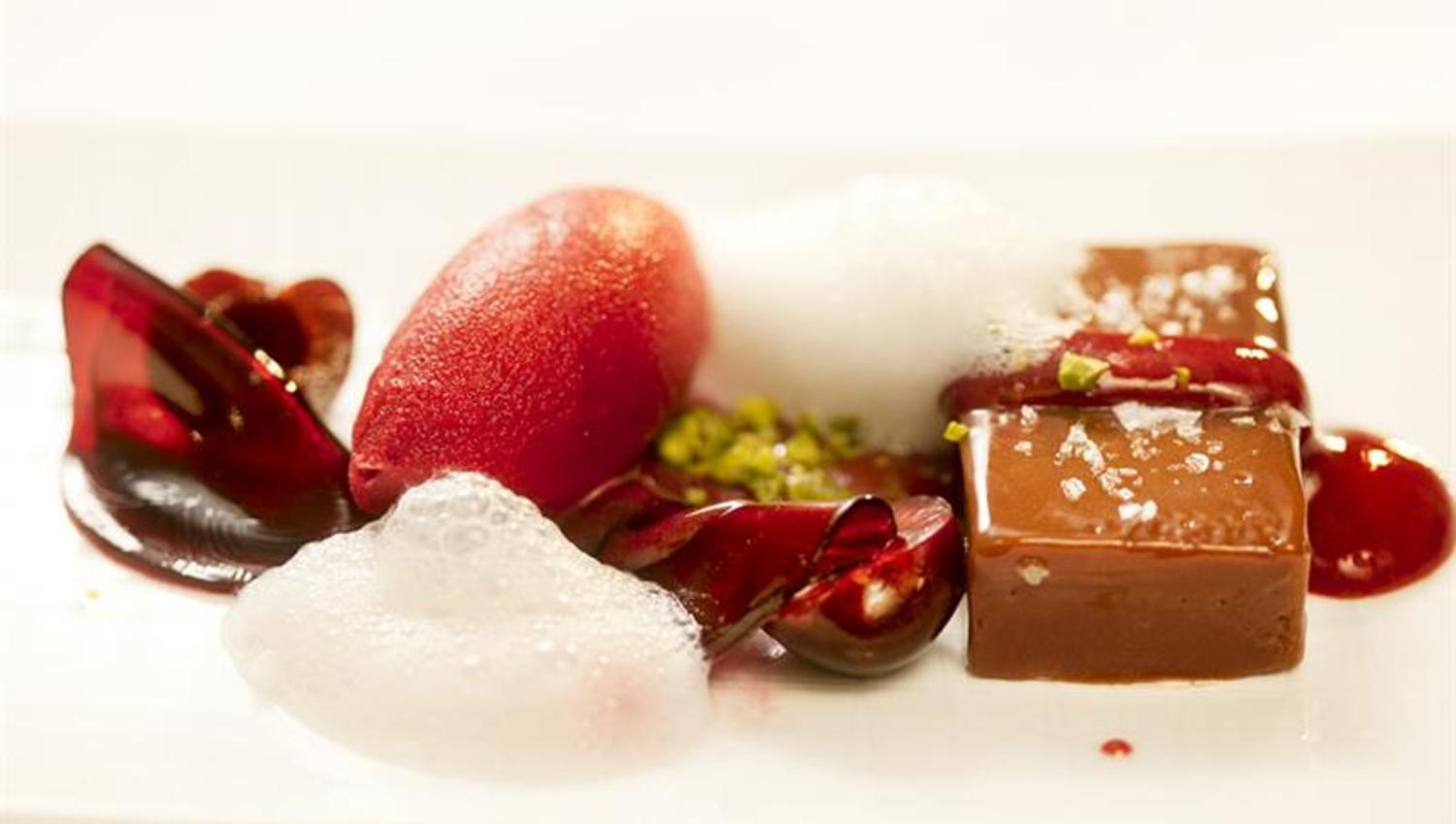Detail photo of dessert.