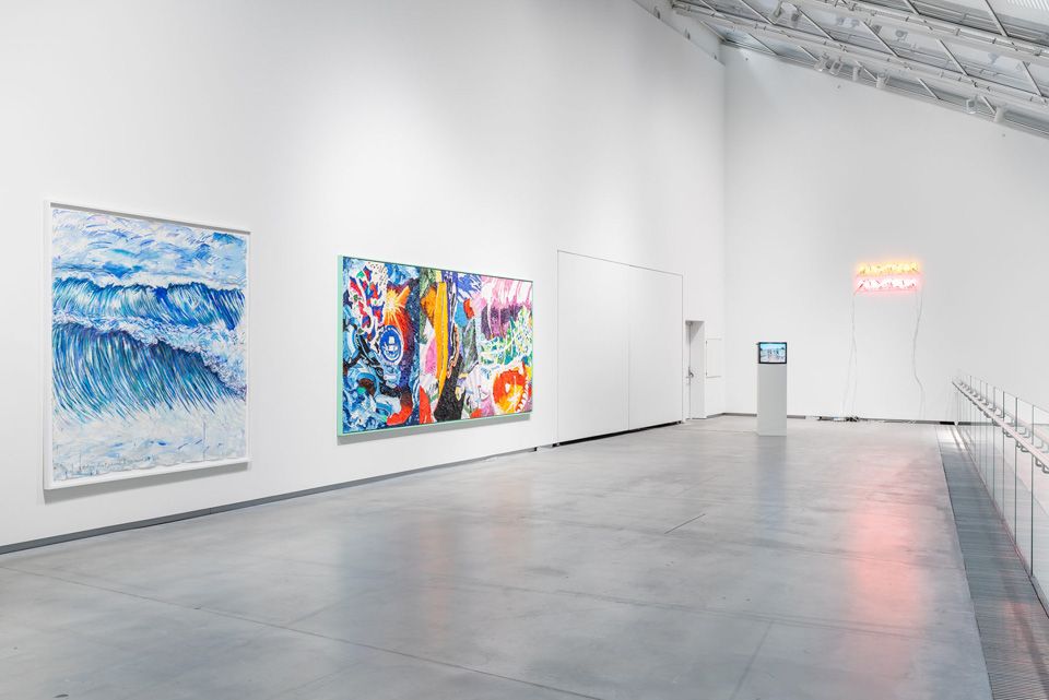 Artworks on white wall