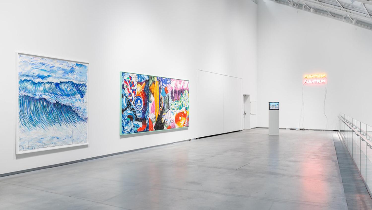 Artworks on white wall