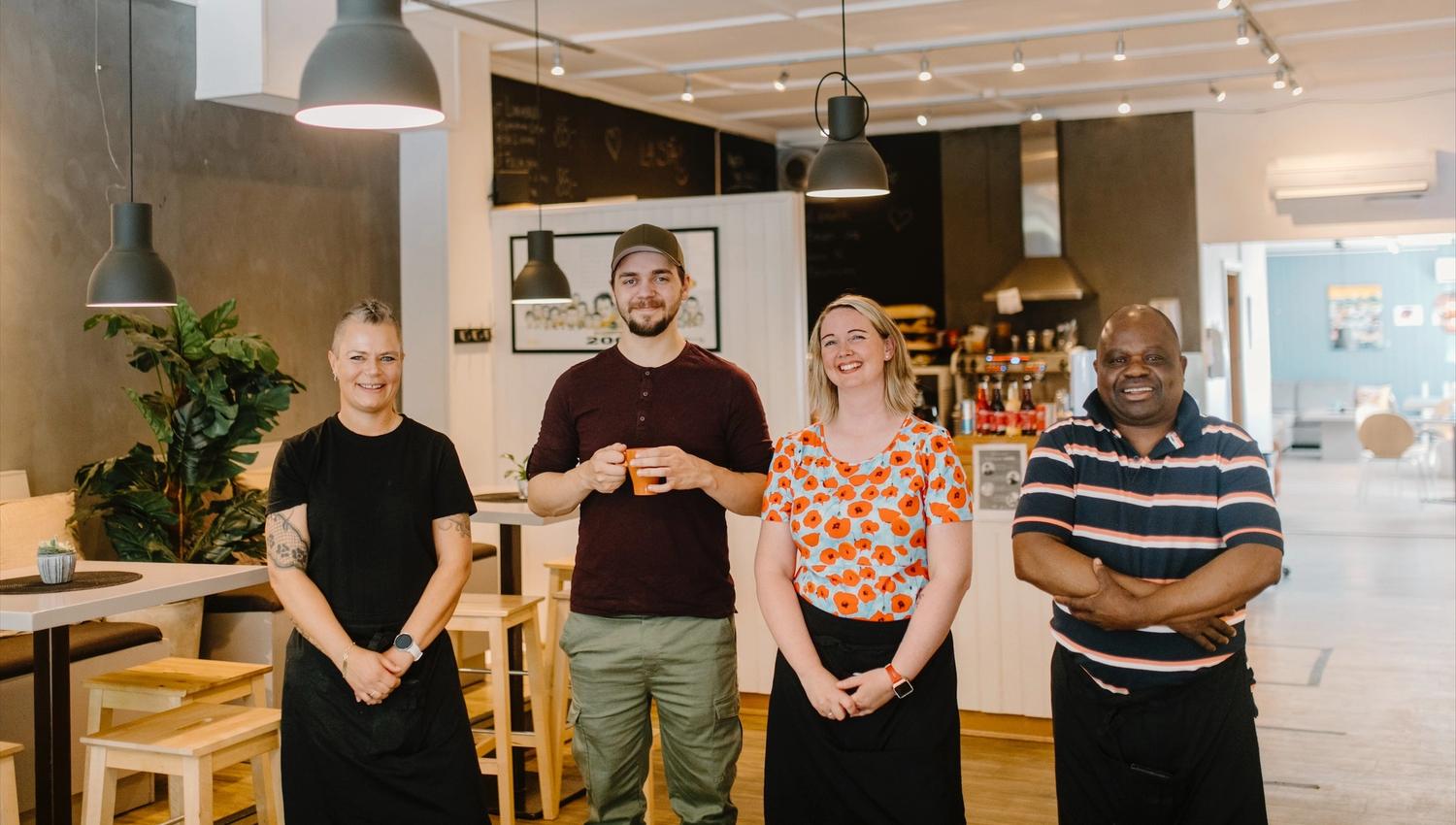 Cafe Hjerteknekten are ready to welcome you into their cafe.