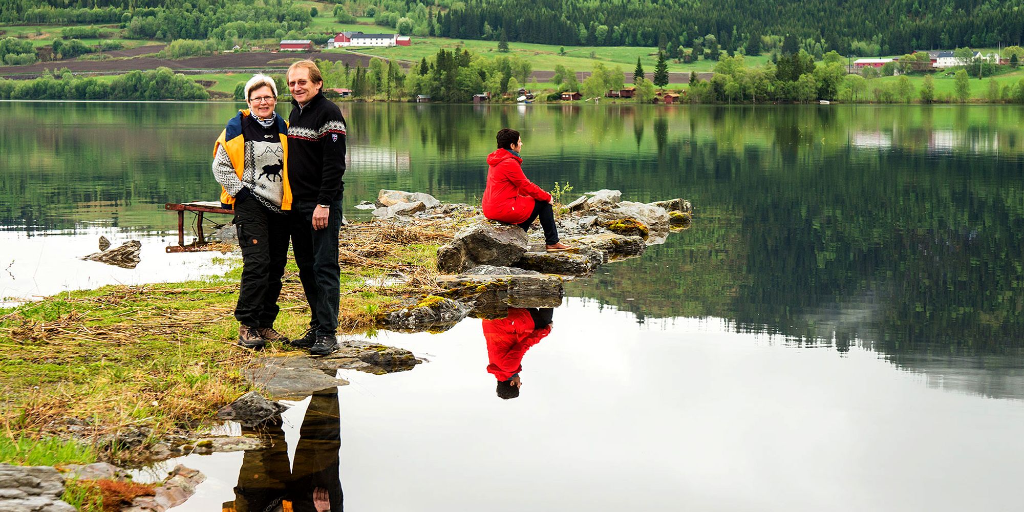 The hosts of Føllingstua camping by Lake Snåsa