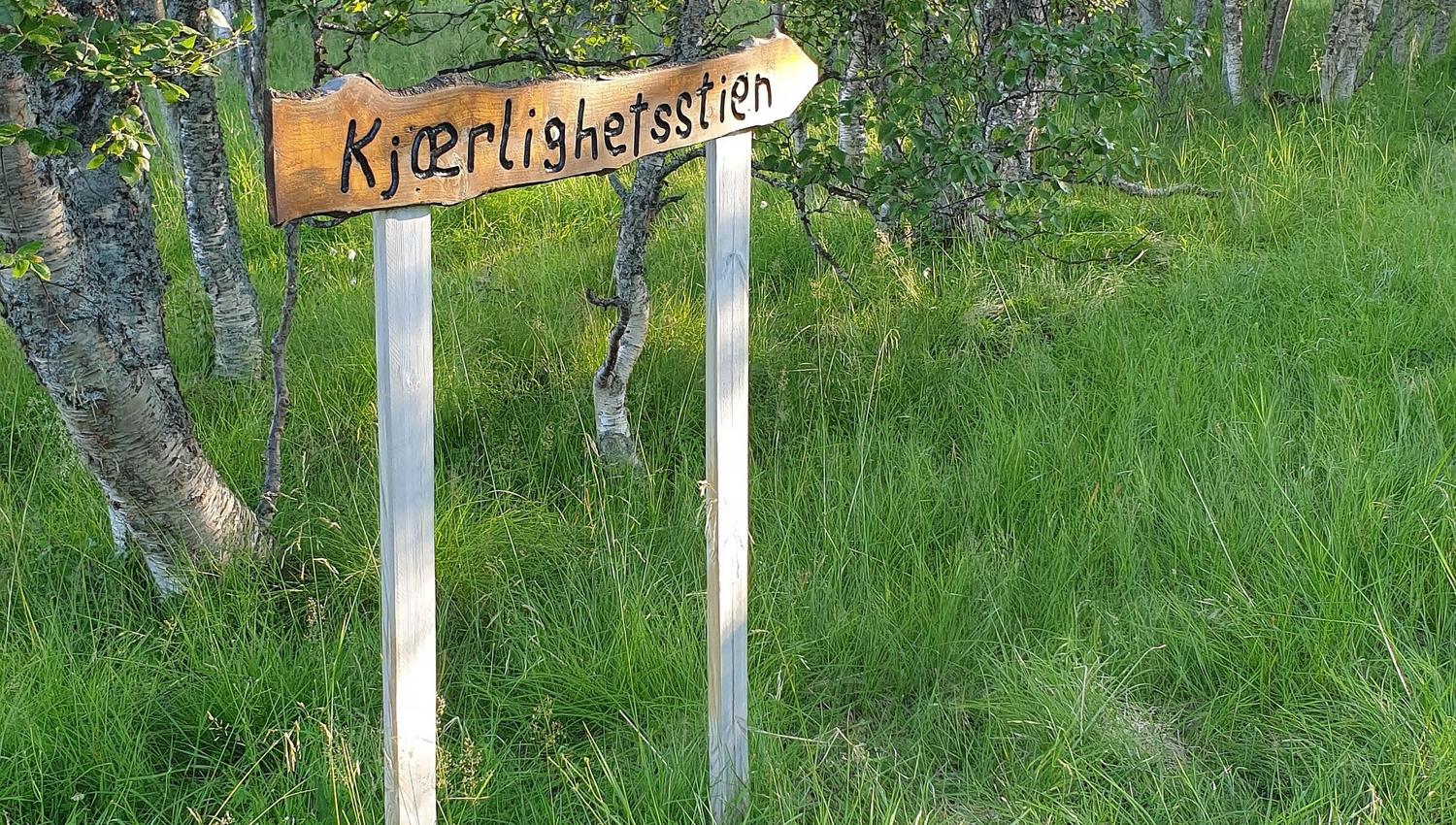 kjærlighetsstien tur skilt