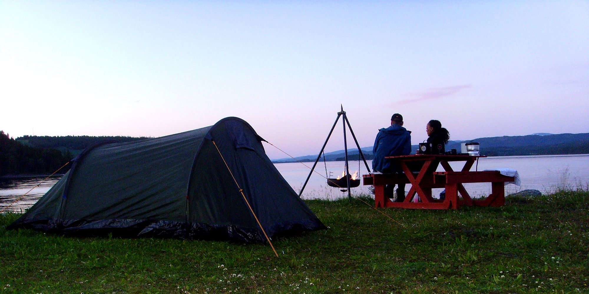 Tenting at Føllingstua by Lake Snåsa