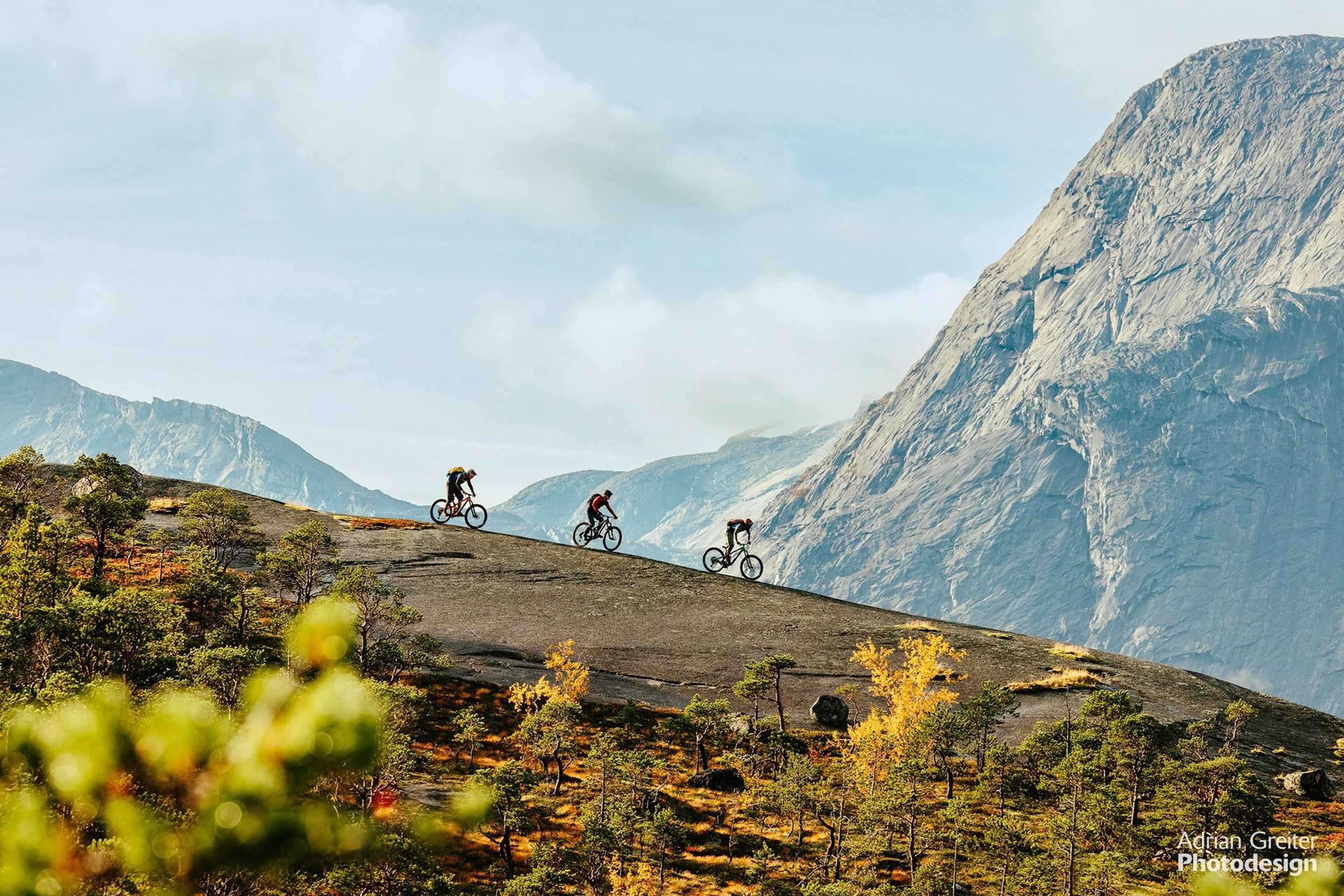 Spectacular Granite Slab Biking at Reinnesfjellet in Skjomen