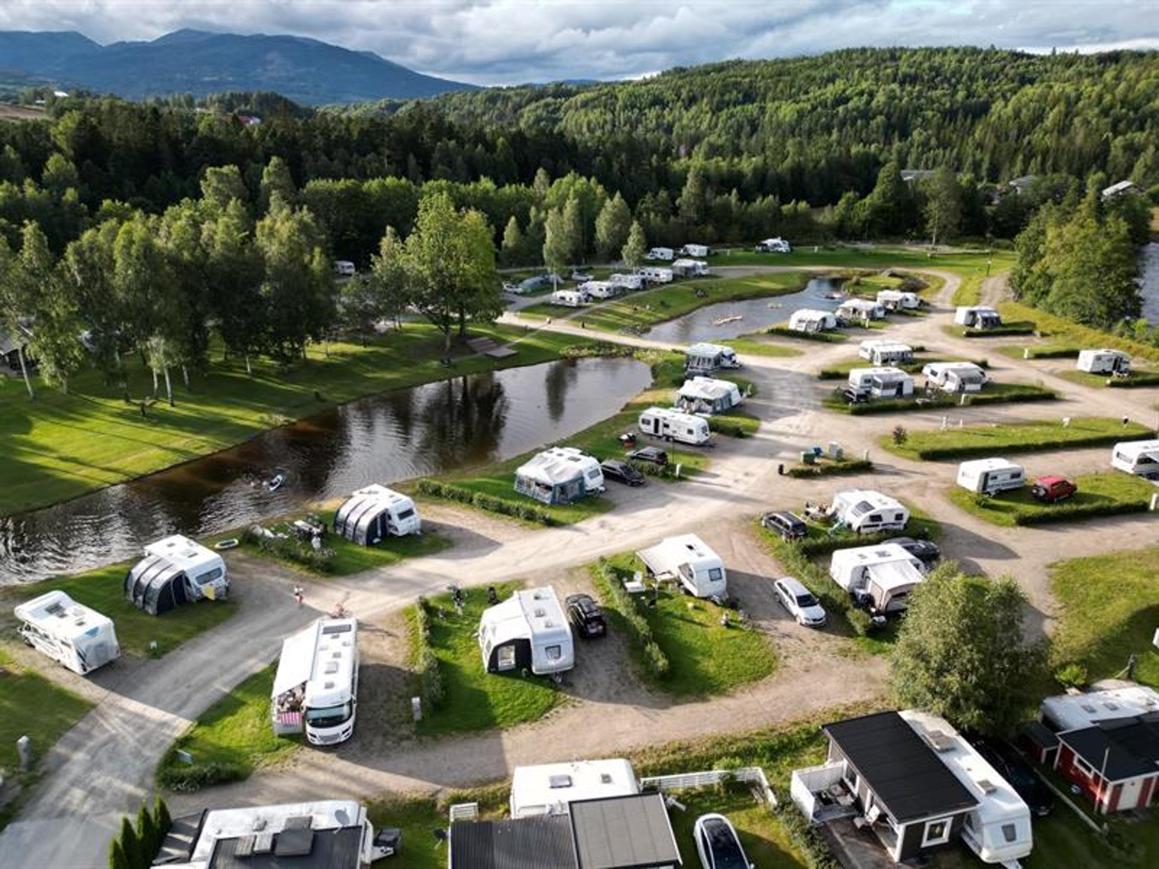 dronebilde av Beverøya Camping