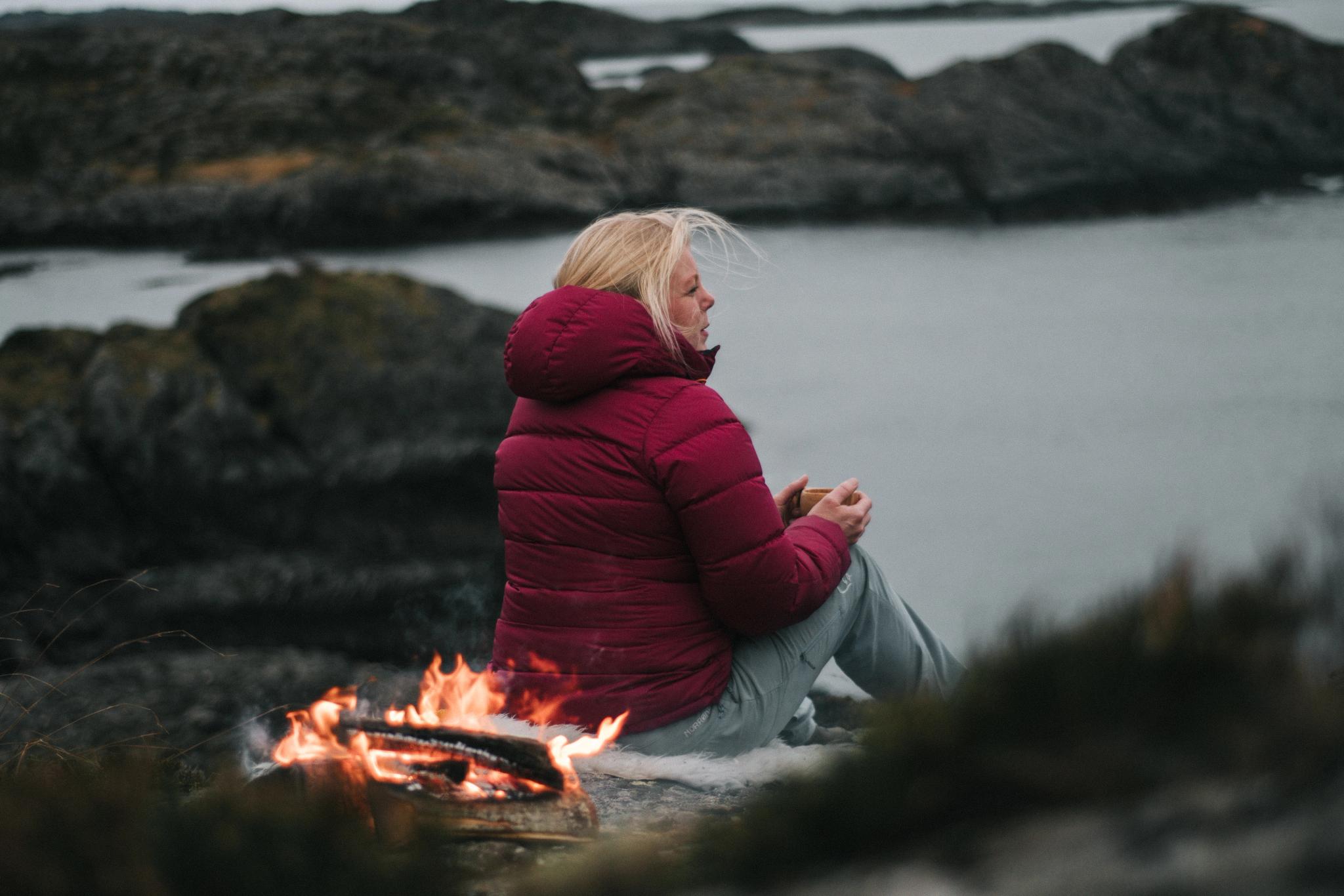 Relax by the fire with some hot drink