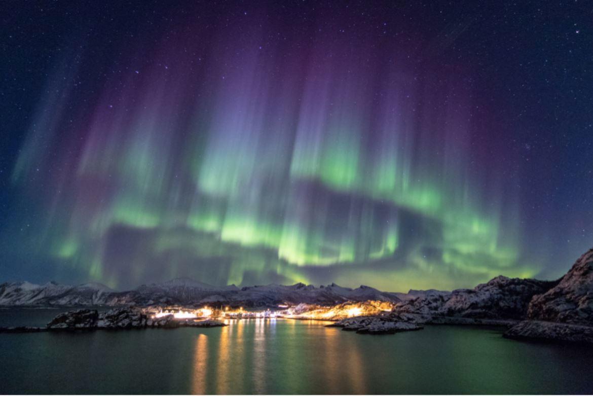 Northern lights over Senja