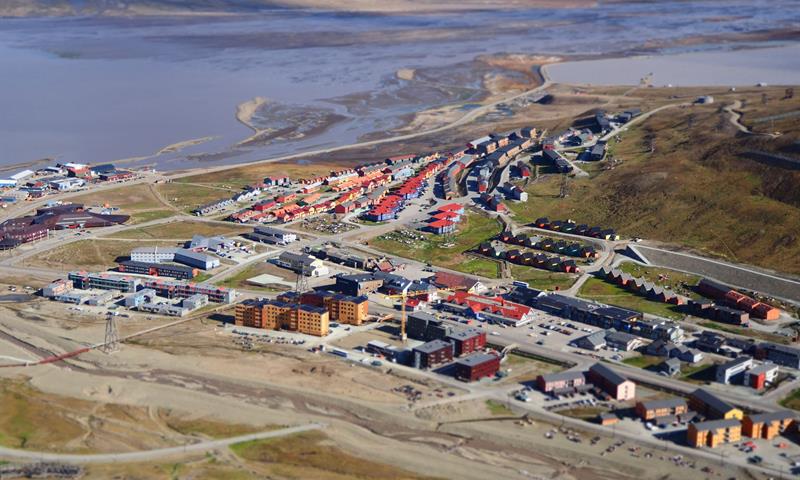 view over town from above 