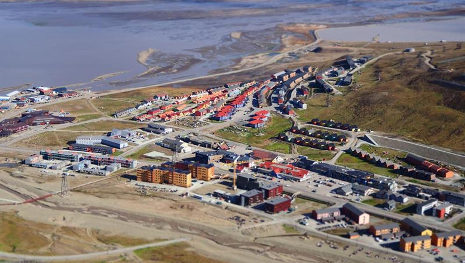 view over town from above