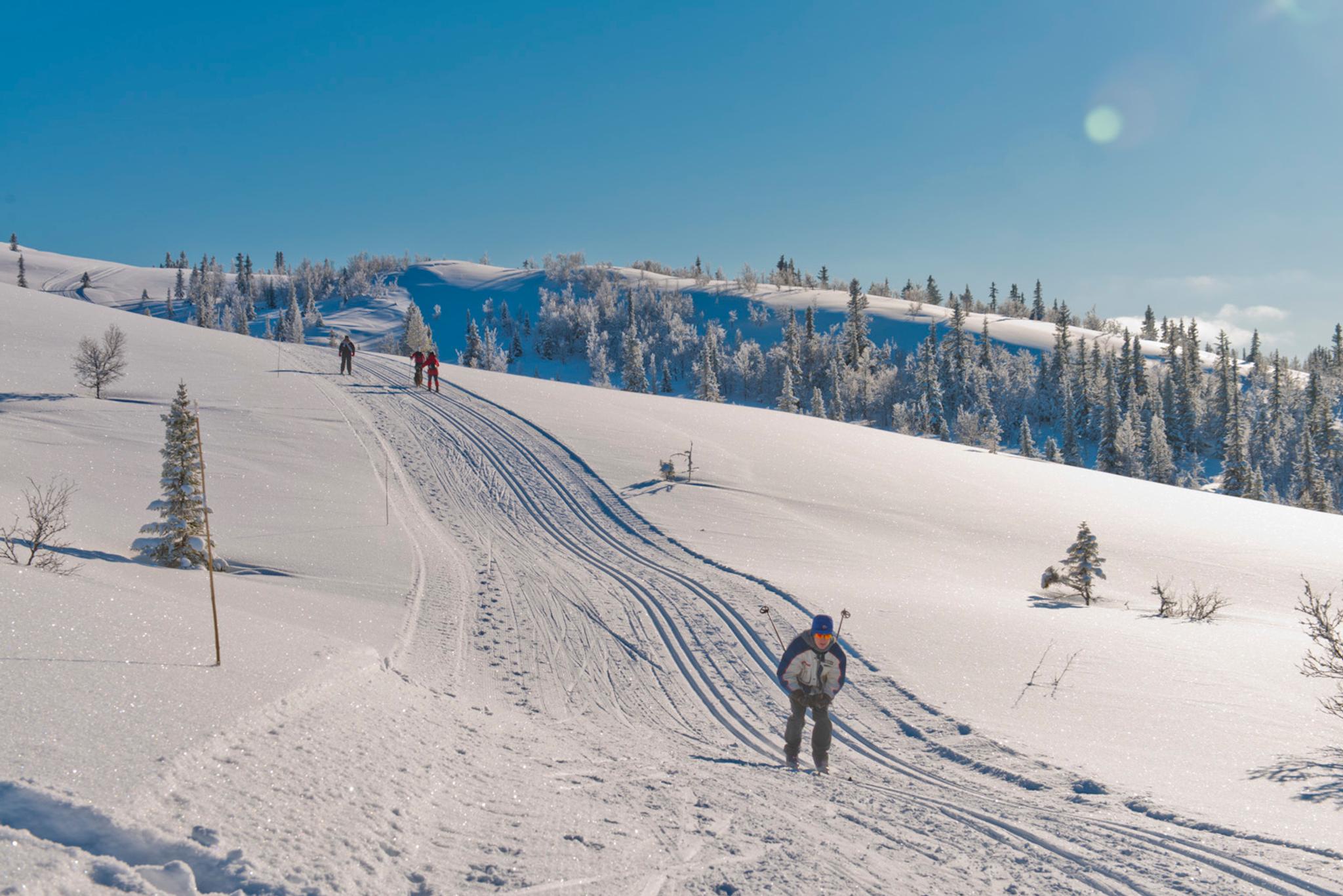 På skitur