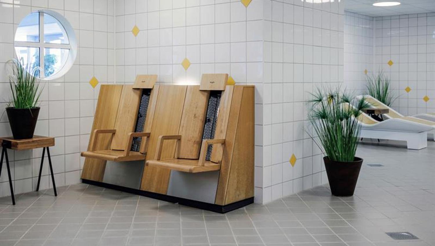 wellness area in the water park in Langesund