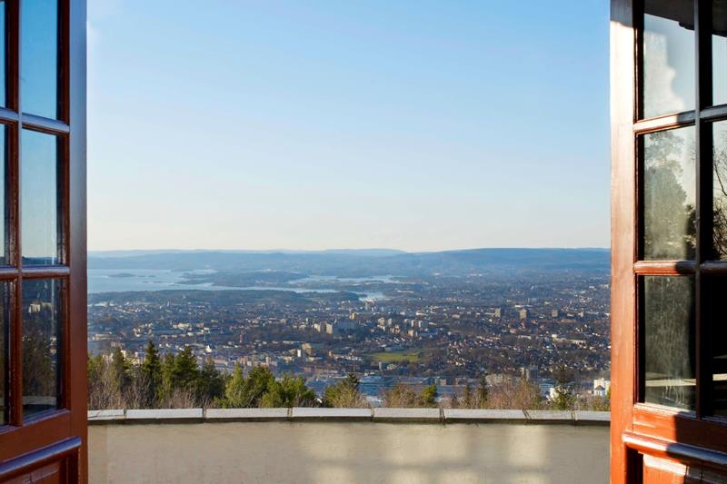 The view from Grefsenkollen restaurant.