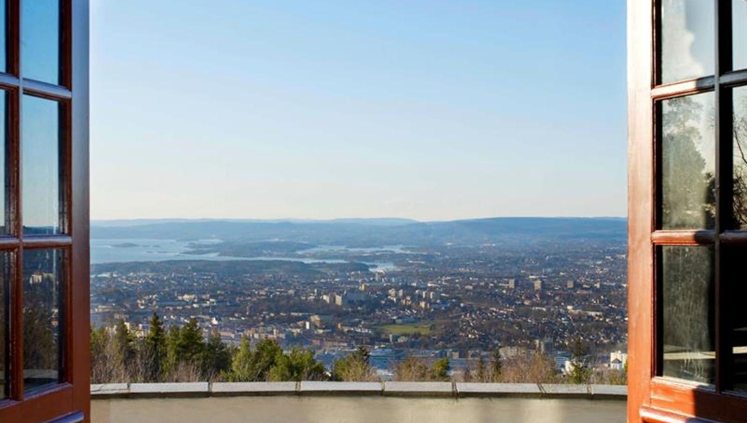 The view from Grefsenkollen restaurant.