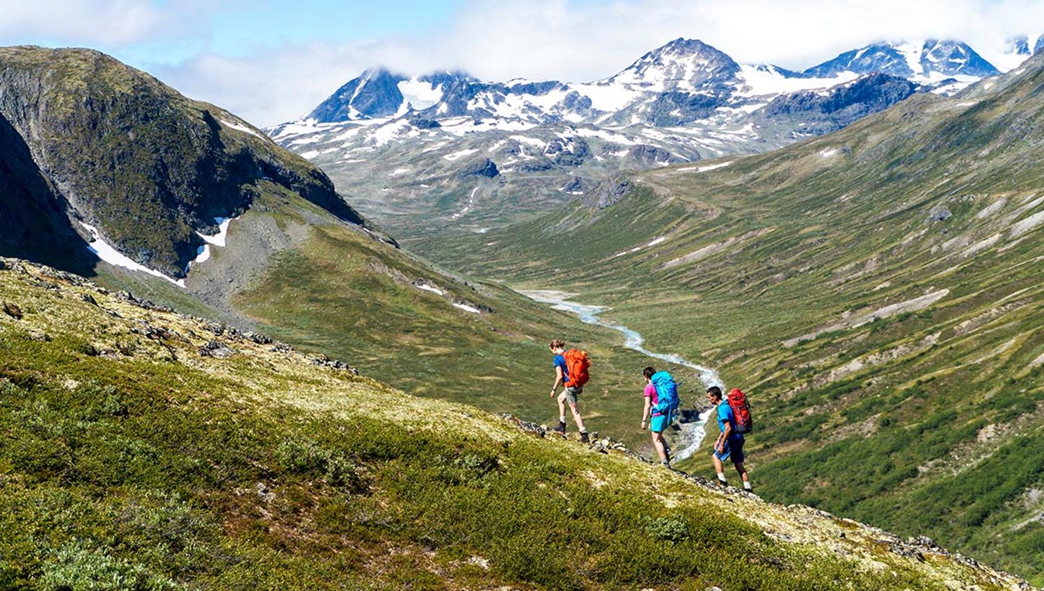 Oppstigning til Bukkeægret i Jotunheimen.
