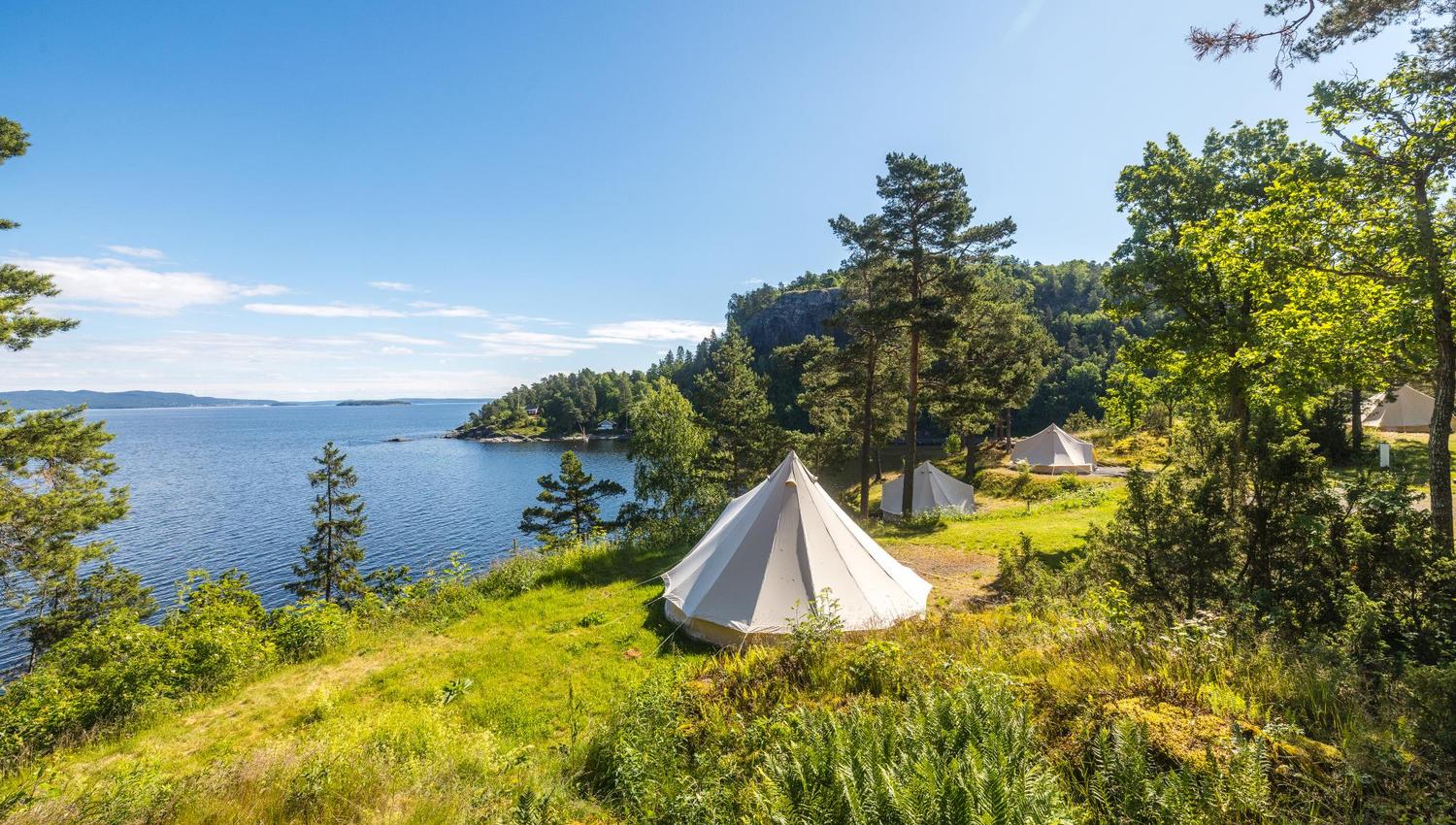 Oversiktsbilde av Glampingen