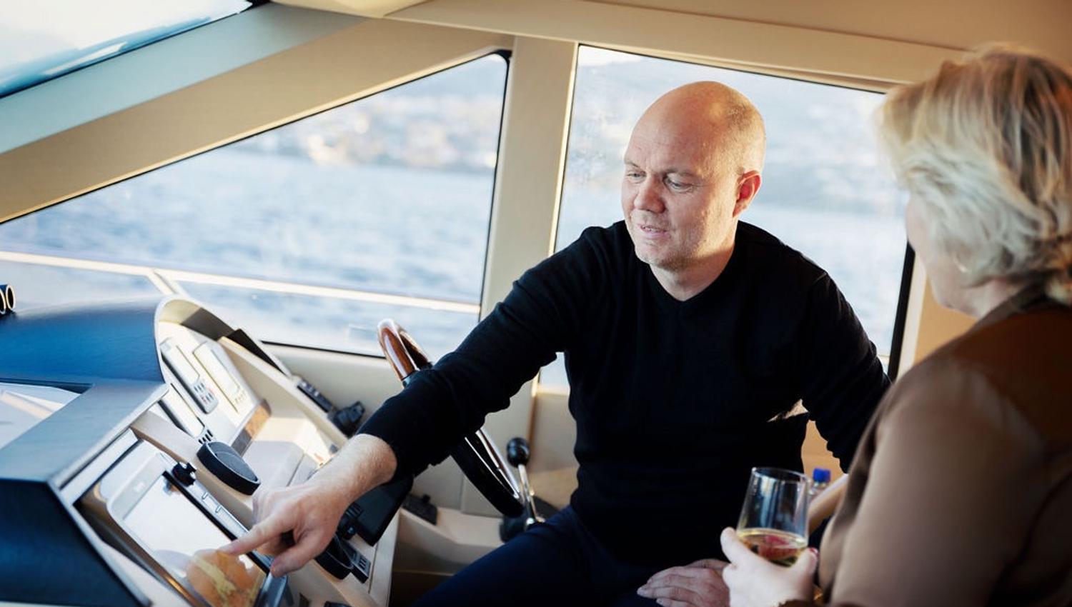 The Captain at work