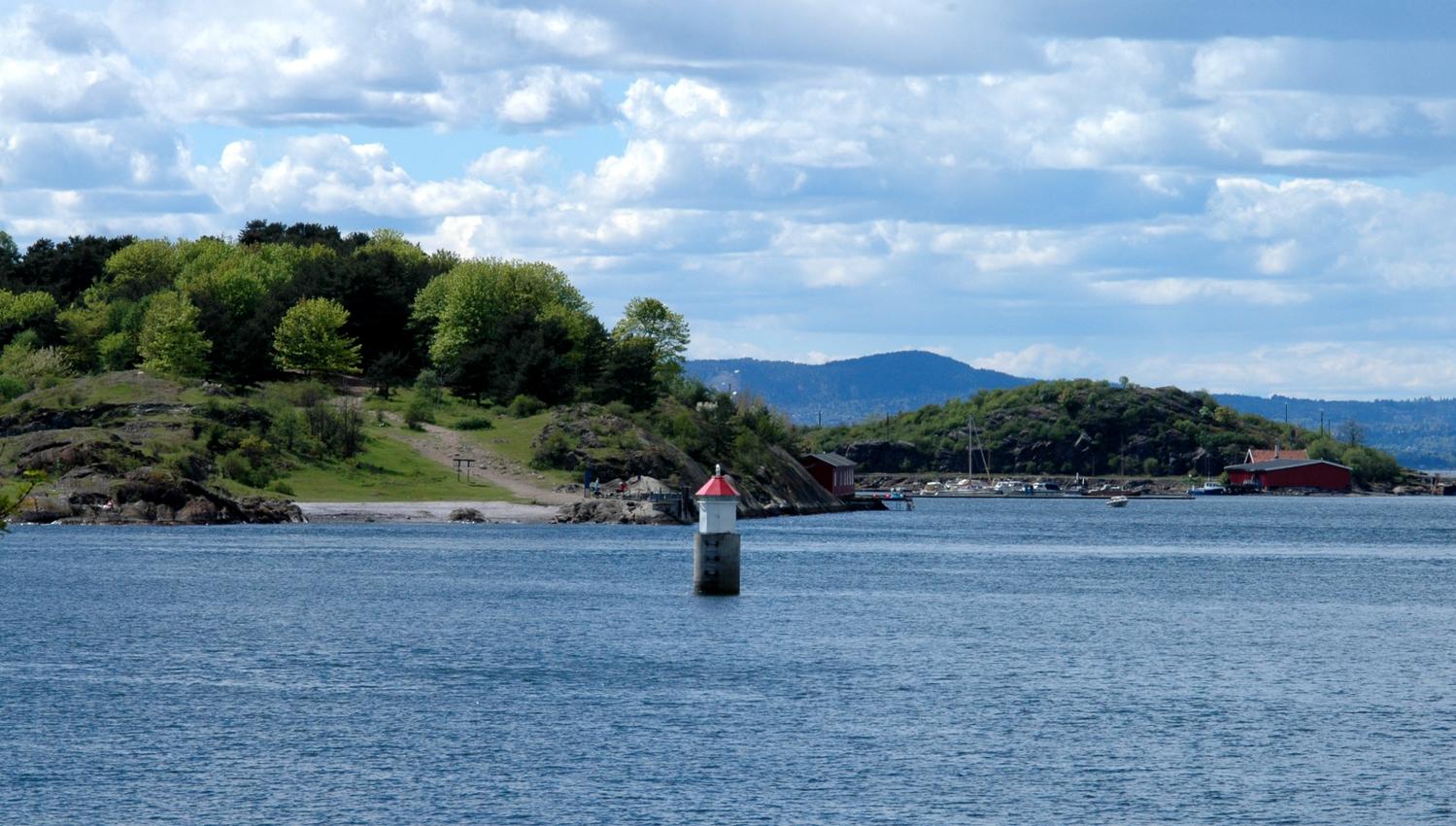 Gressholmen sett fra sjøen.