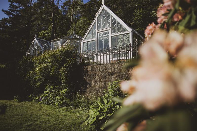 Fasaden til drivhuset