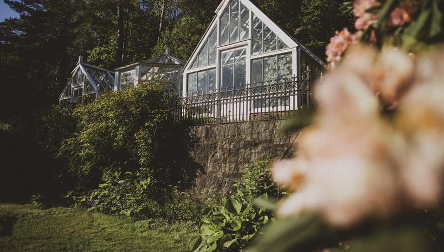 Fasaden til drivhuset