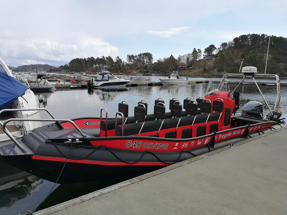 Picture of a red RIB boat