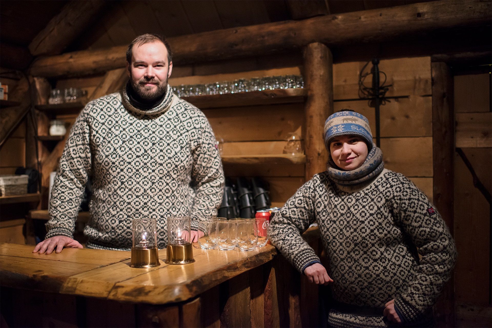 Two hosts at Camp Barentz