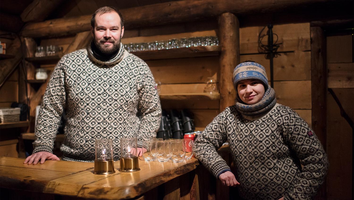 Two hosts at Camp Barentz