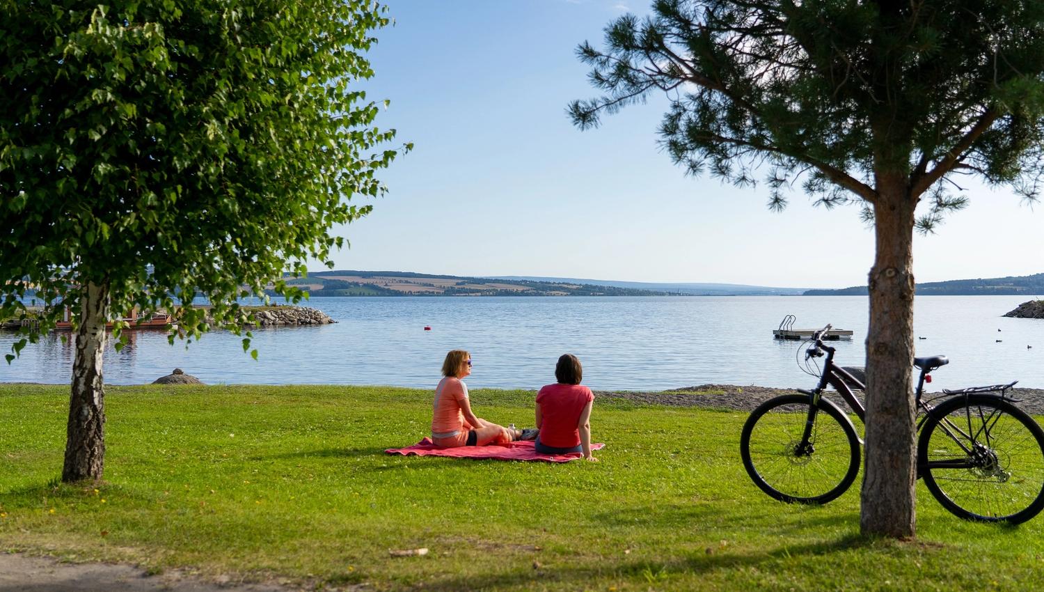 Mjøstråkk, sykkeltur rundt Mjøsa, Hekshusstranda Camping, Innlandet