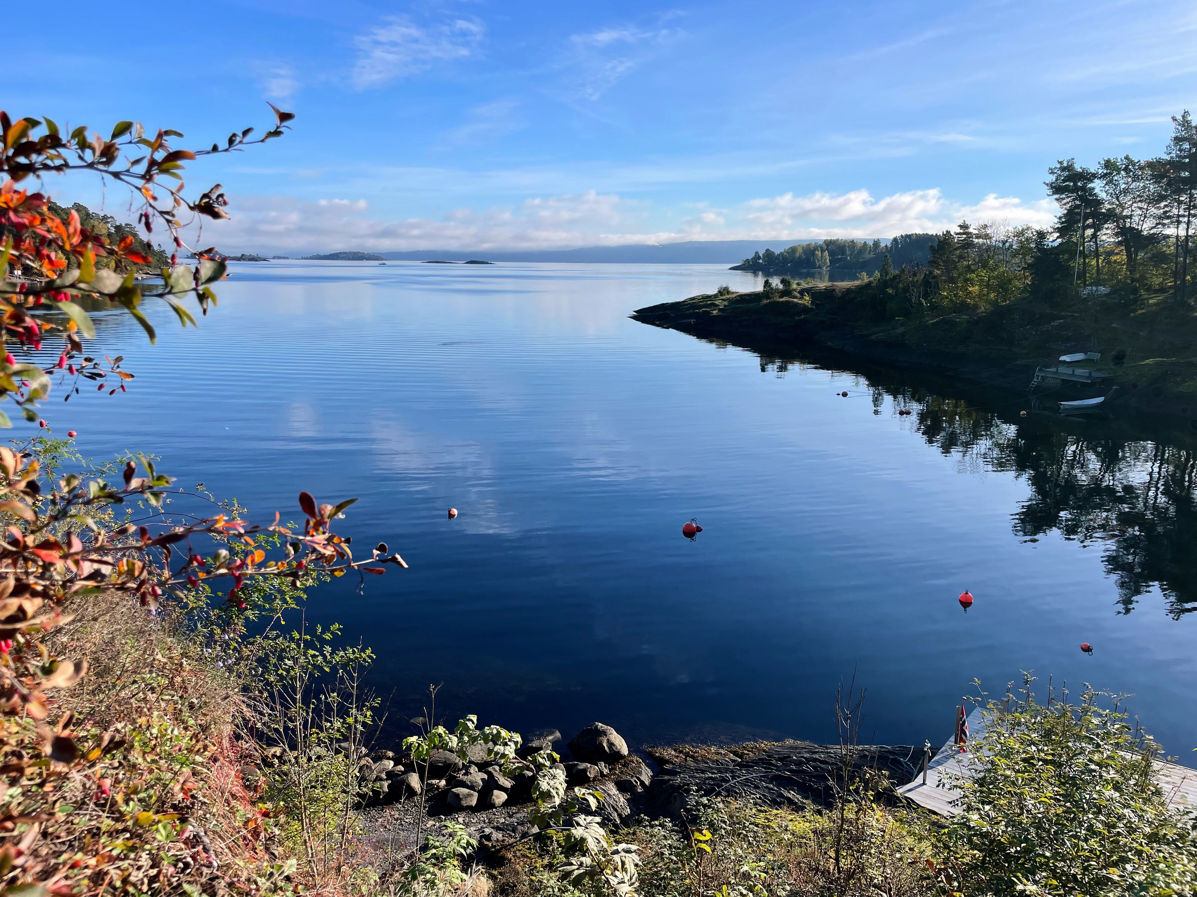 Stille vann og sjøutsikt