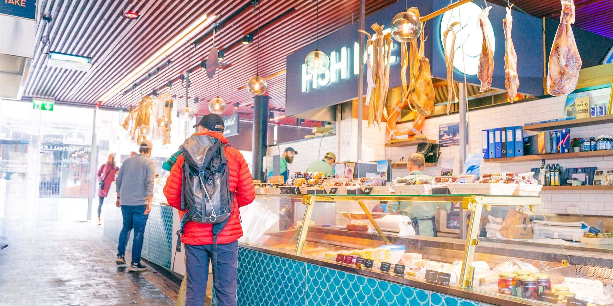 Mathallen på Fisketorget i Bergen