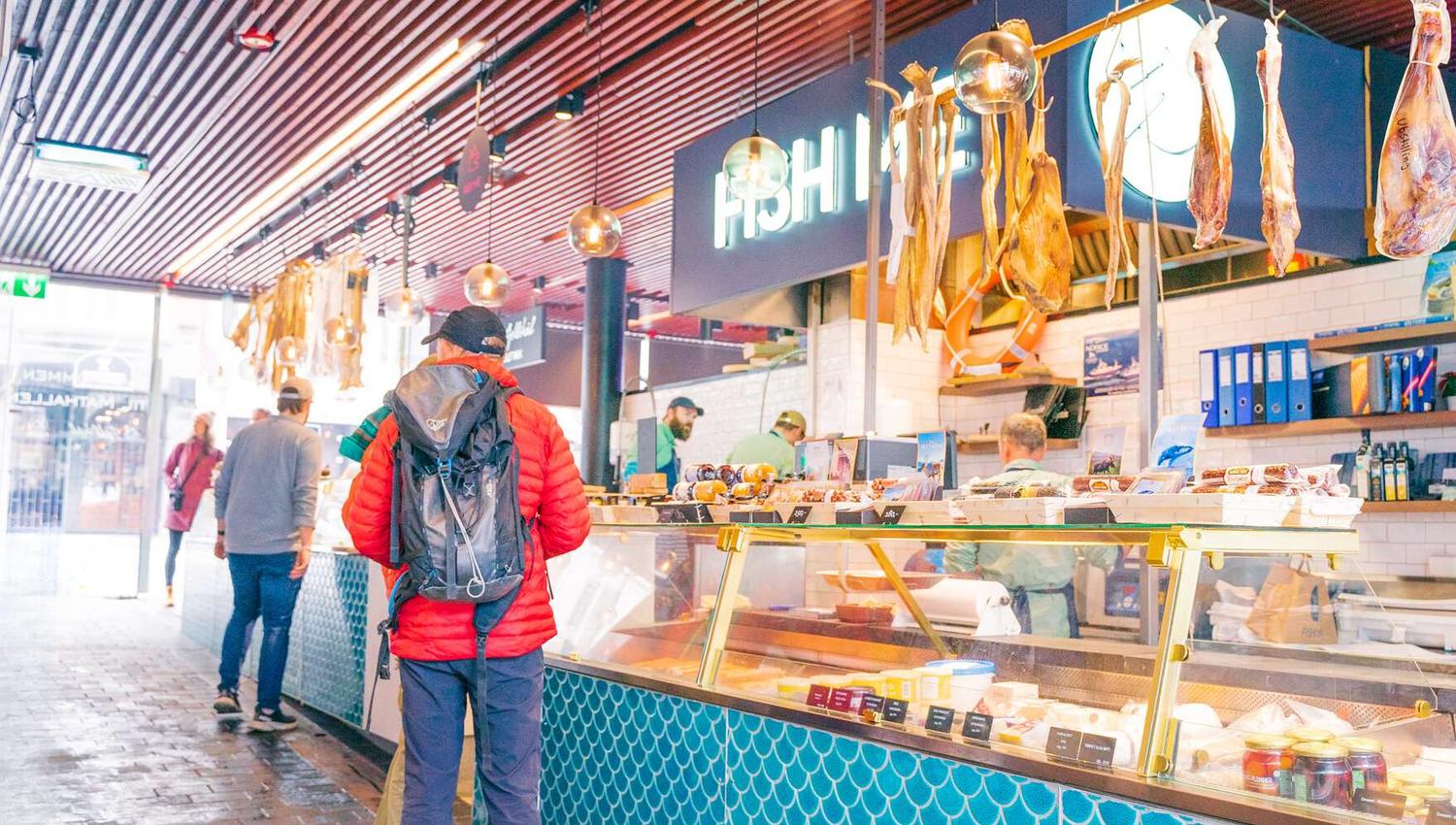 Mathallen på Fisketorget i Bergen