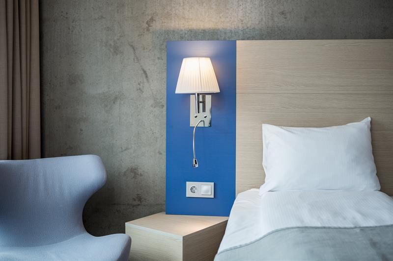 Bedroom, bed with pillow and cover