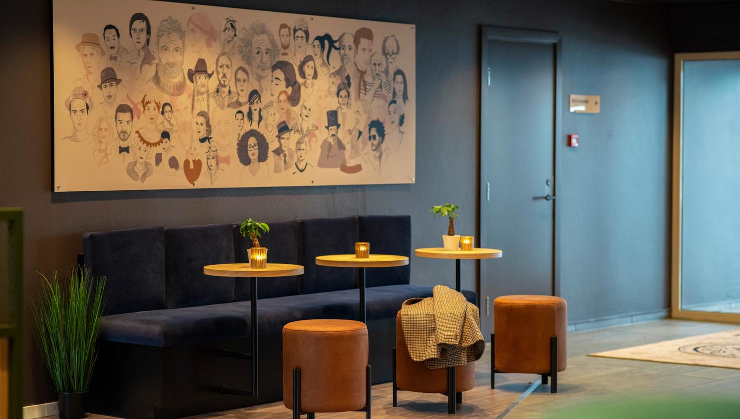 Flott lobby på Hotell Jæren