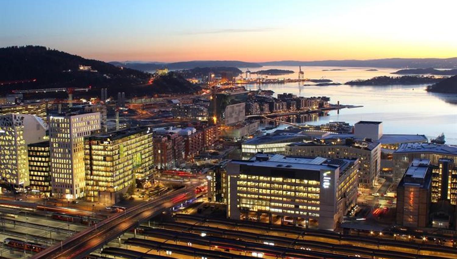 panoramic view of oslo and the fjord