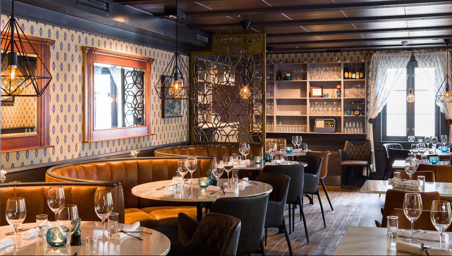 Bilde av Restaurant Ellen med dekkede bord.