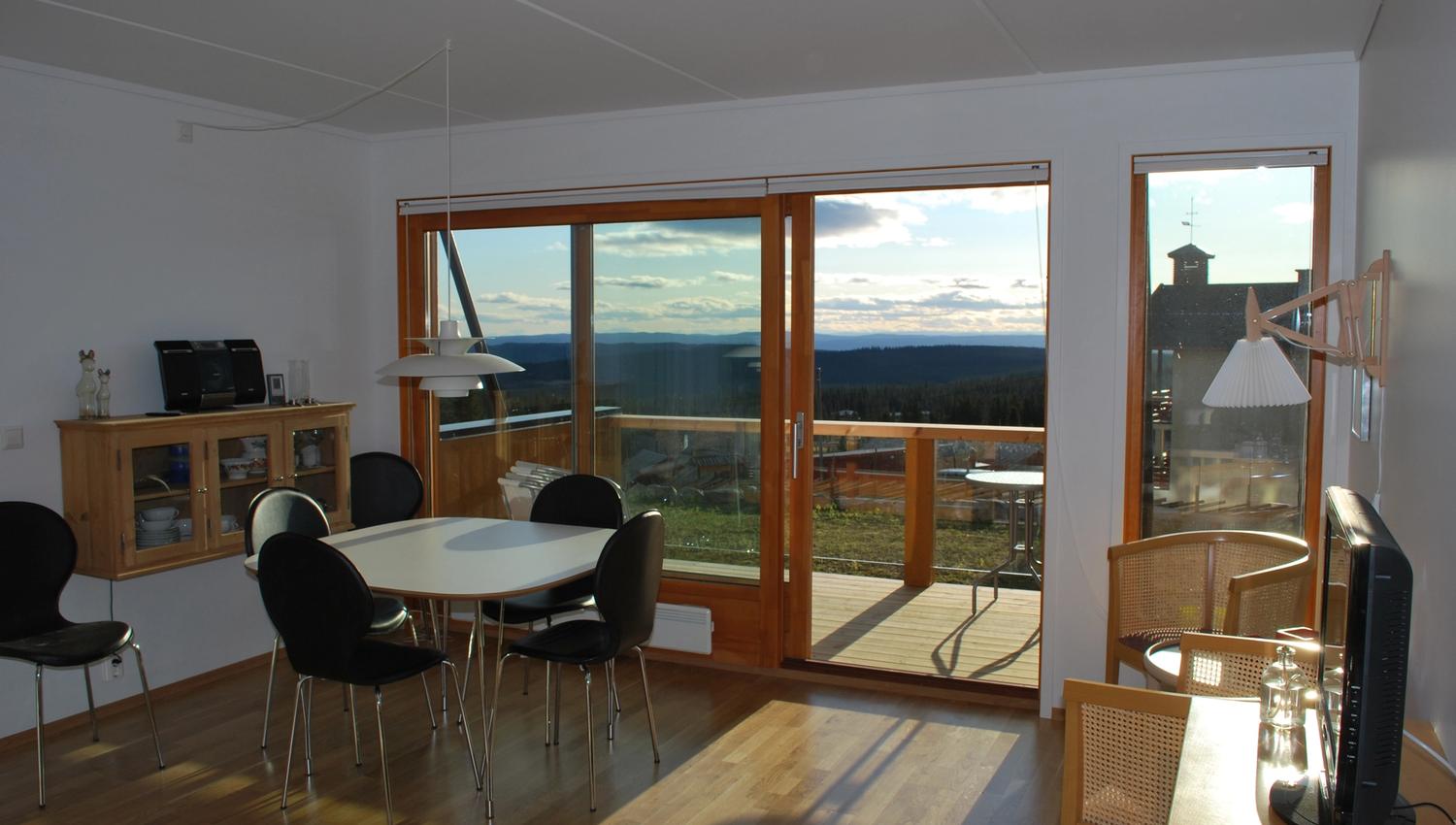 Stue i en av leilighetene, Nordseter Fjellpark