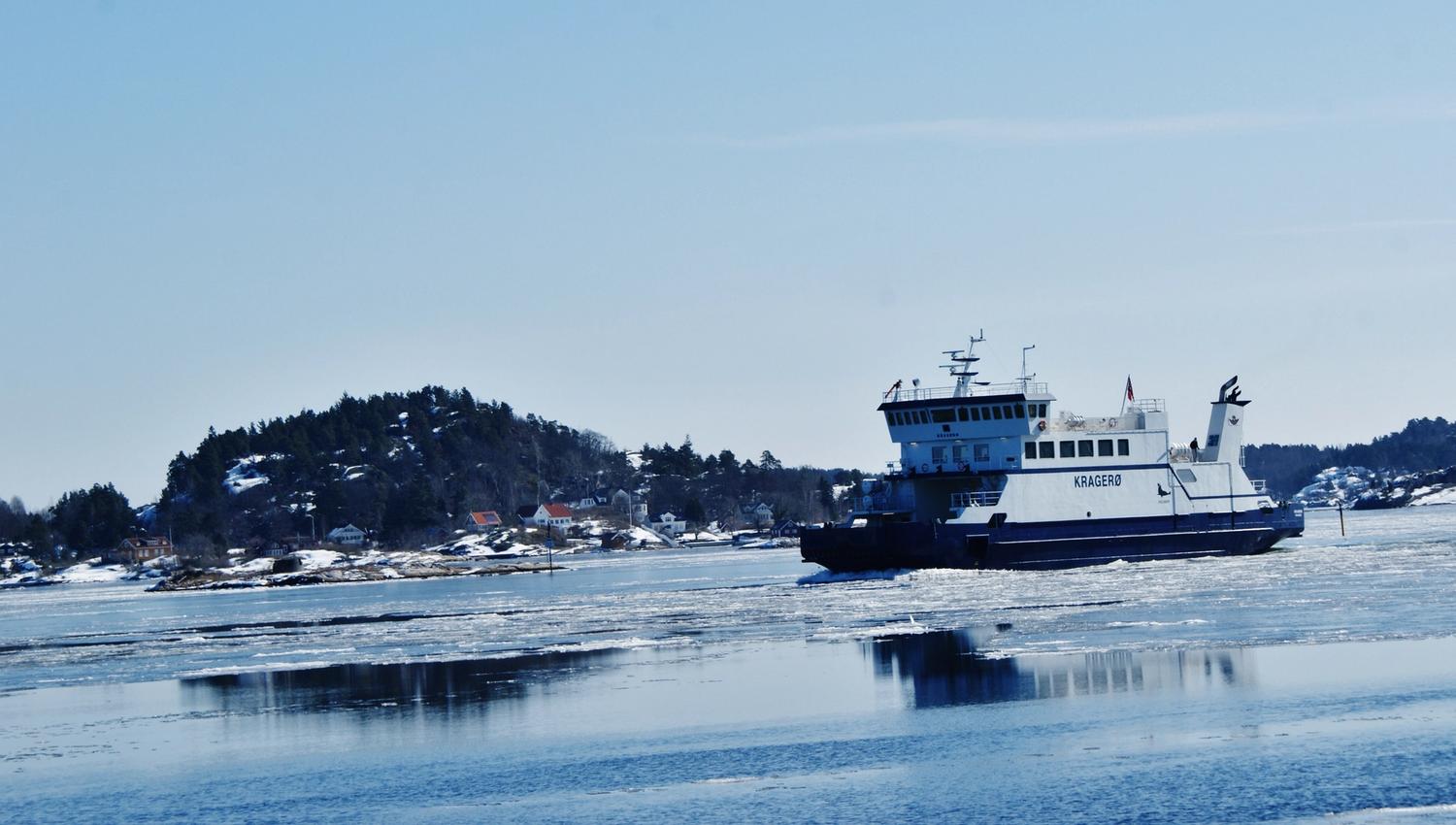 MF Kragerø, vinter