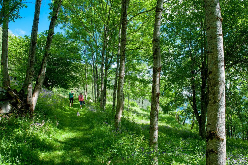 2 ladies on their way up to Rui Square