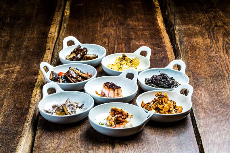Detail photo of an assortment of desserts.