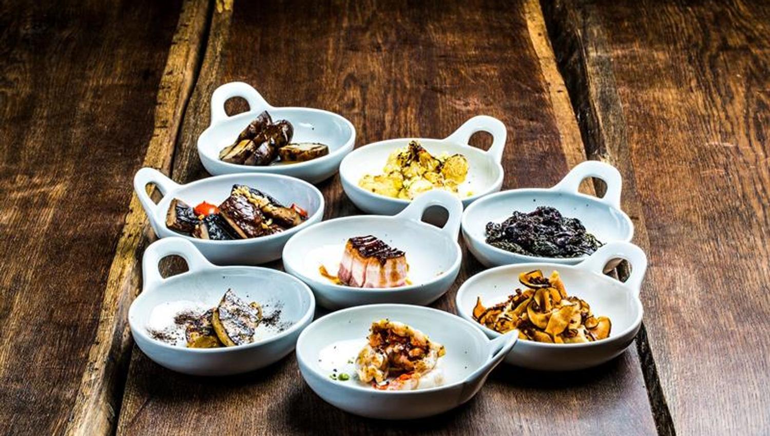 Detail photo of an assortment of desserts.