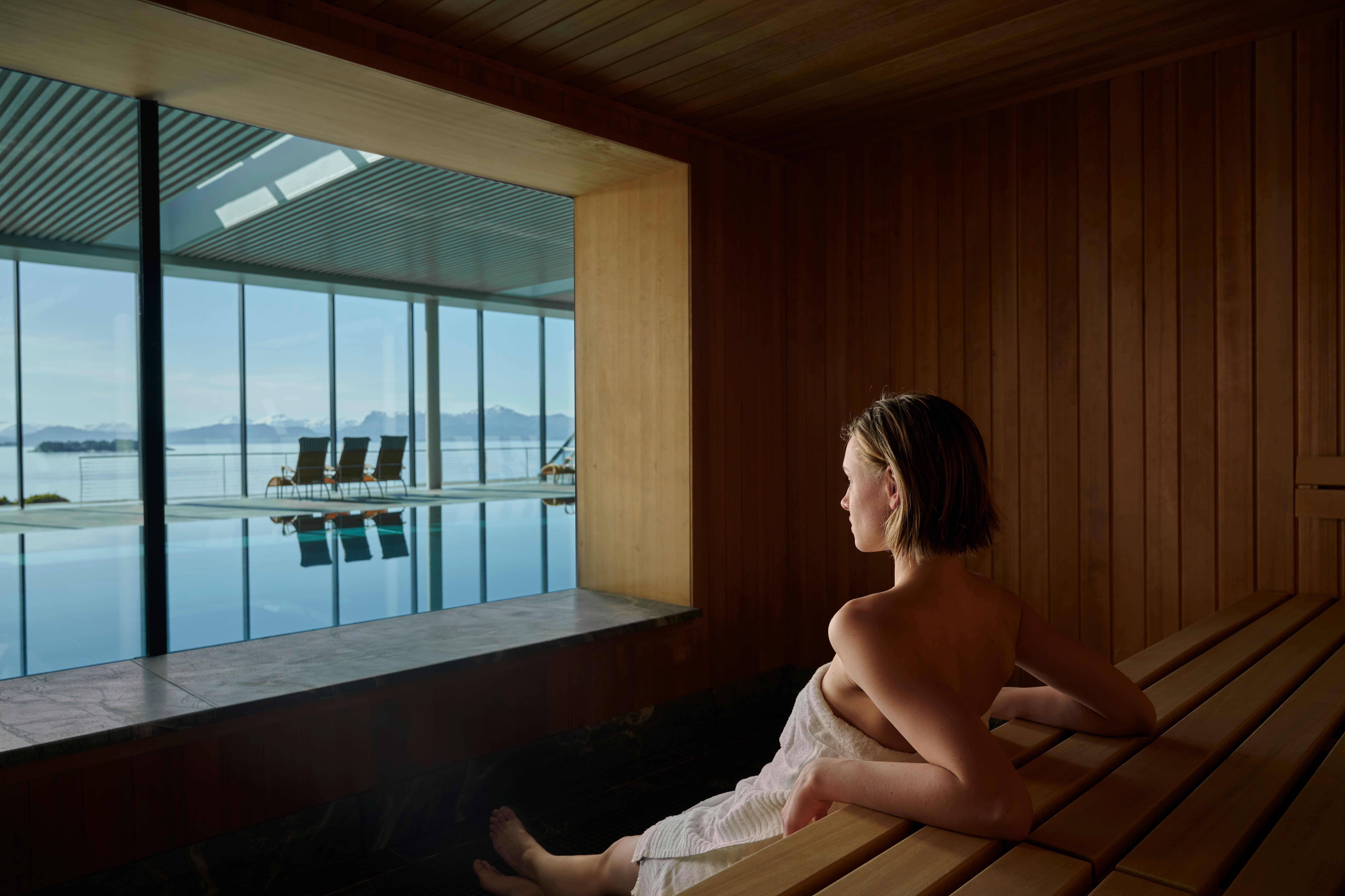 Finish sauna with view