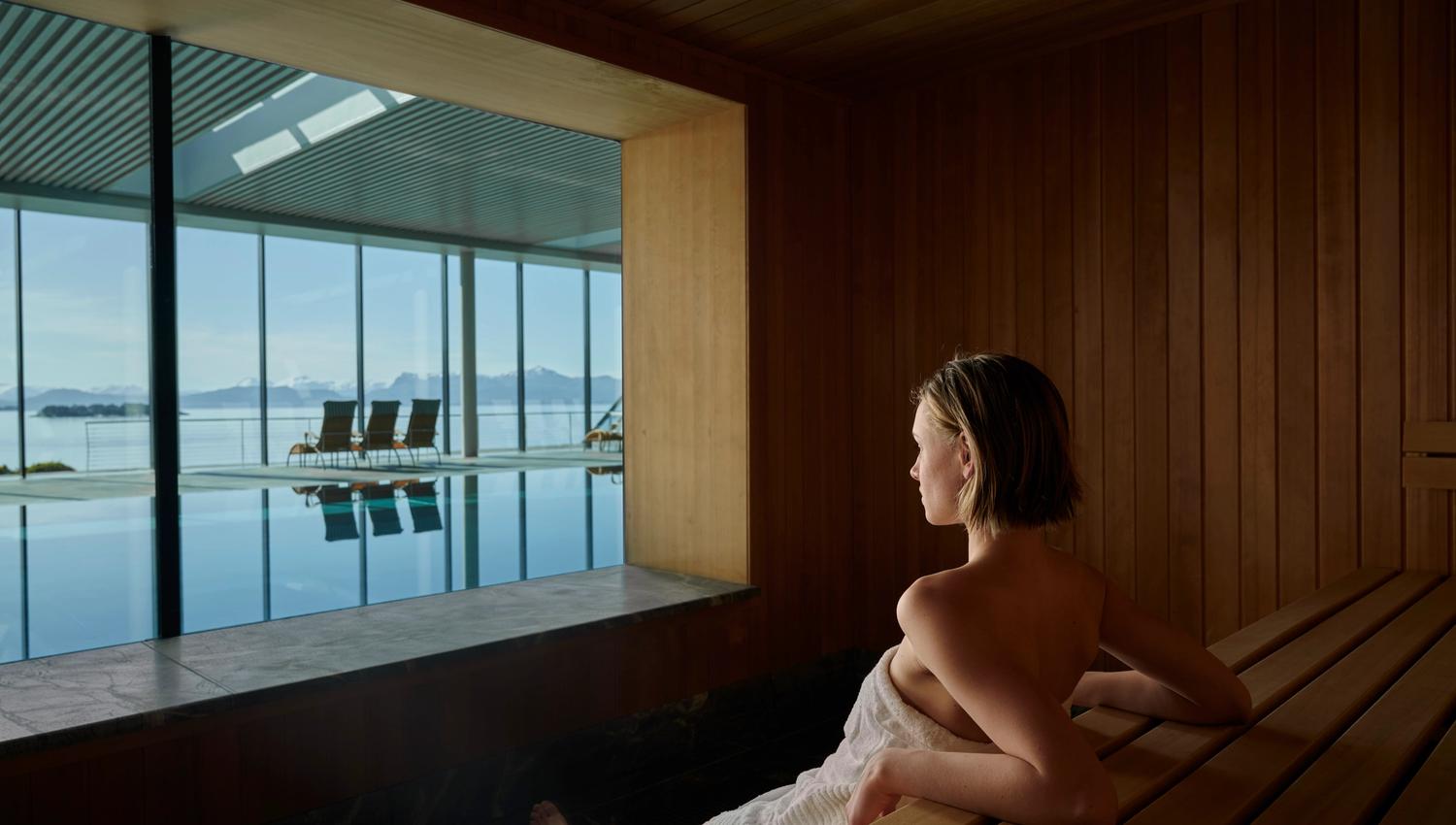 Finish sauna with view