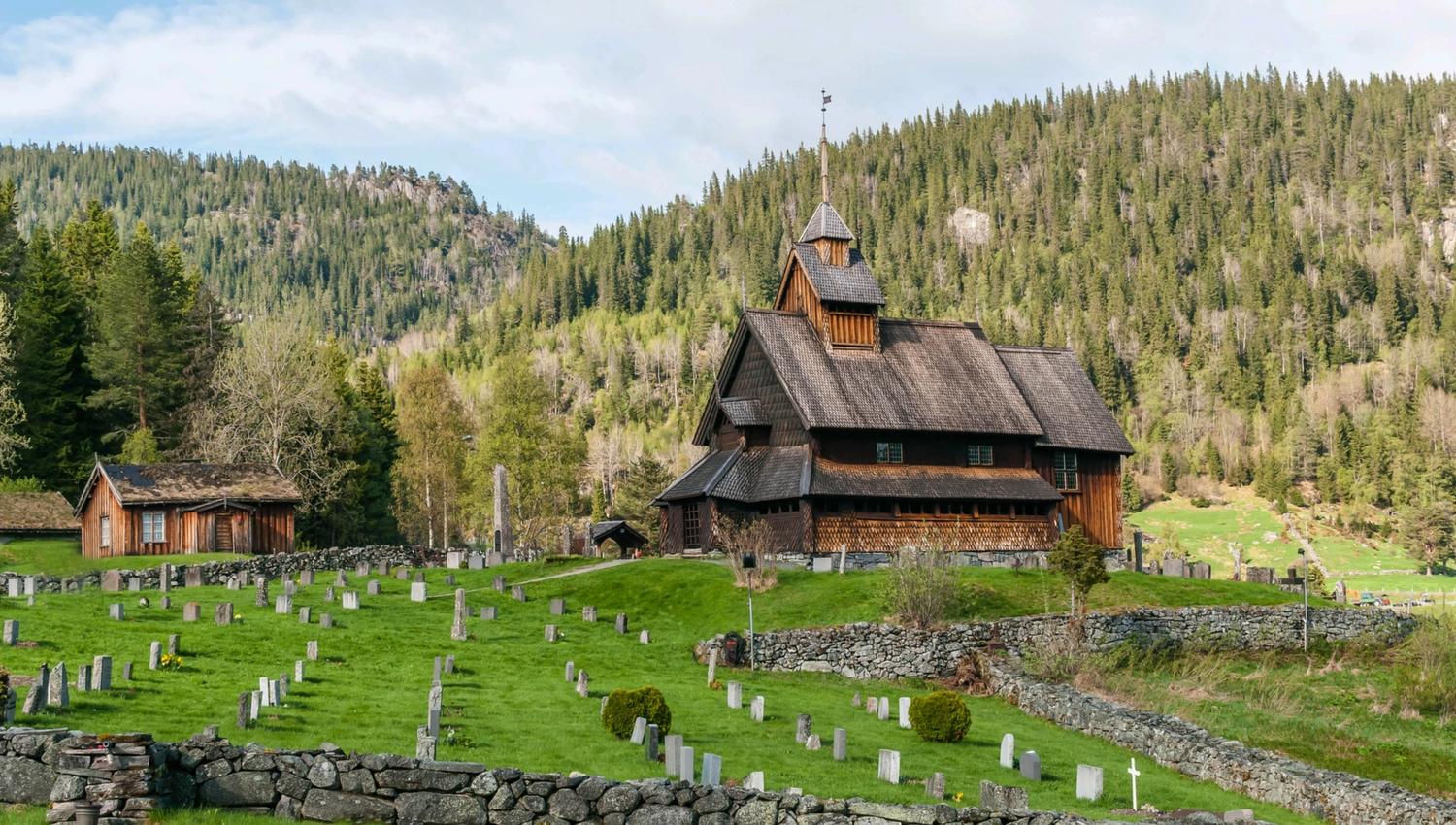Stavkirke. Stave church. Eidsborg stavkyrkje, Vest-Telemark museum.