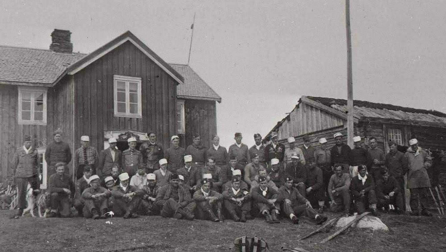 Gjefsjøen fjellgård fra Operasjonrype. Utenfor Gammelstua der den sto før.
