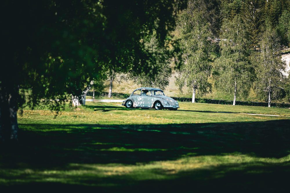 VW Käfer ved Morgedal Camping & Lavvo Glamping