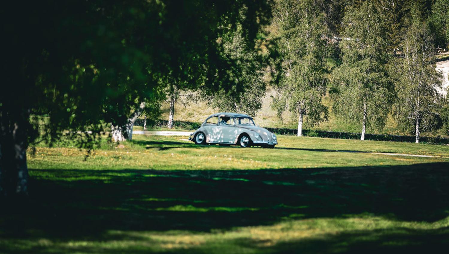 VW Käfer ved Morgedal Camping & Lavvo Glamping
