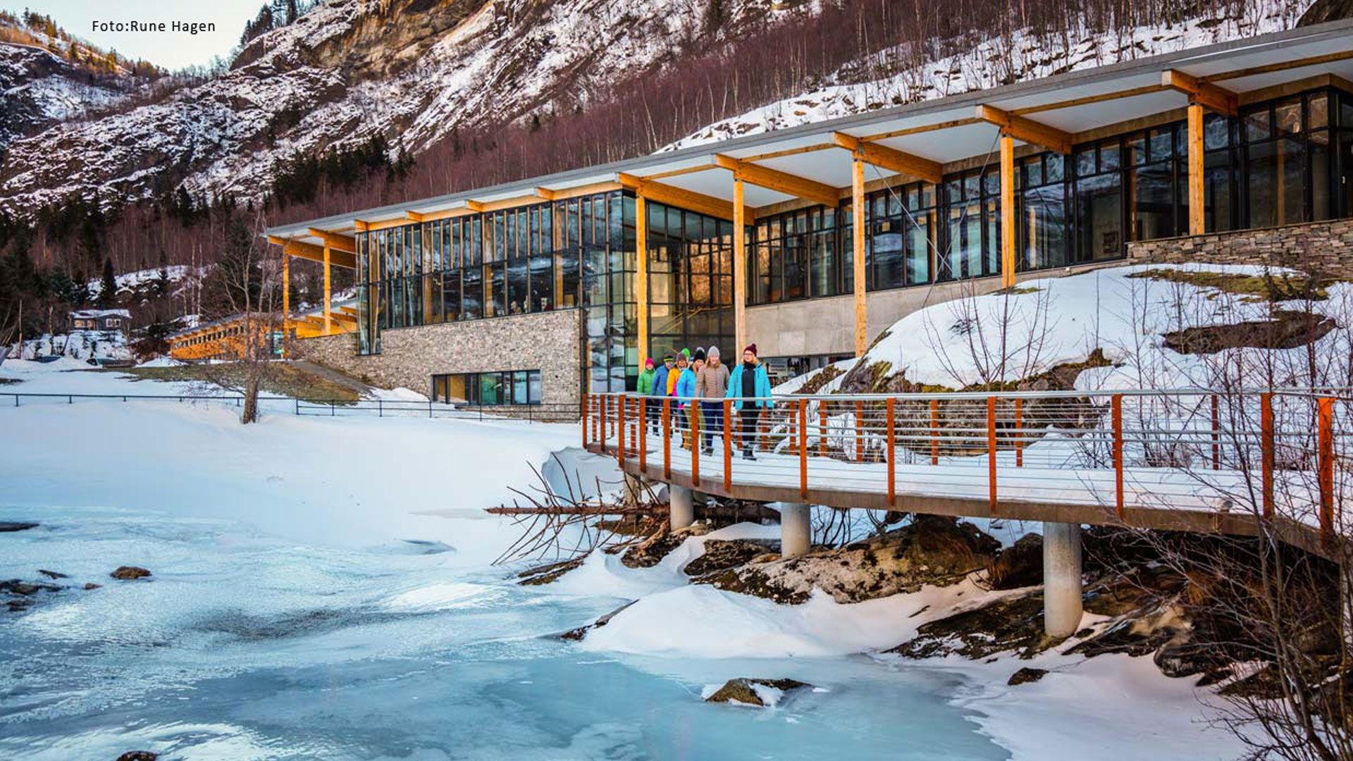 Vinter på Norsk Fjordsenter i Geiranger