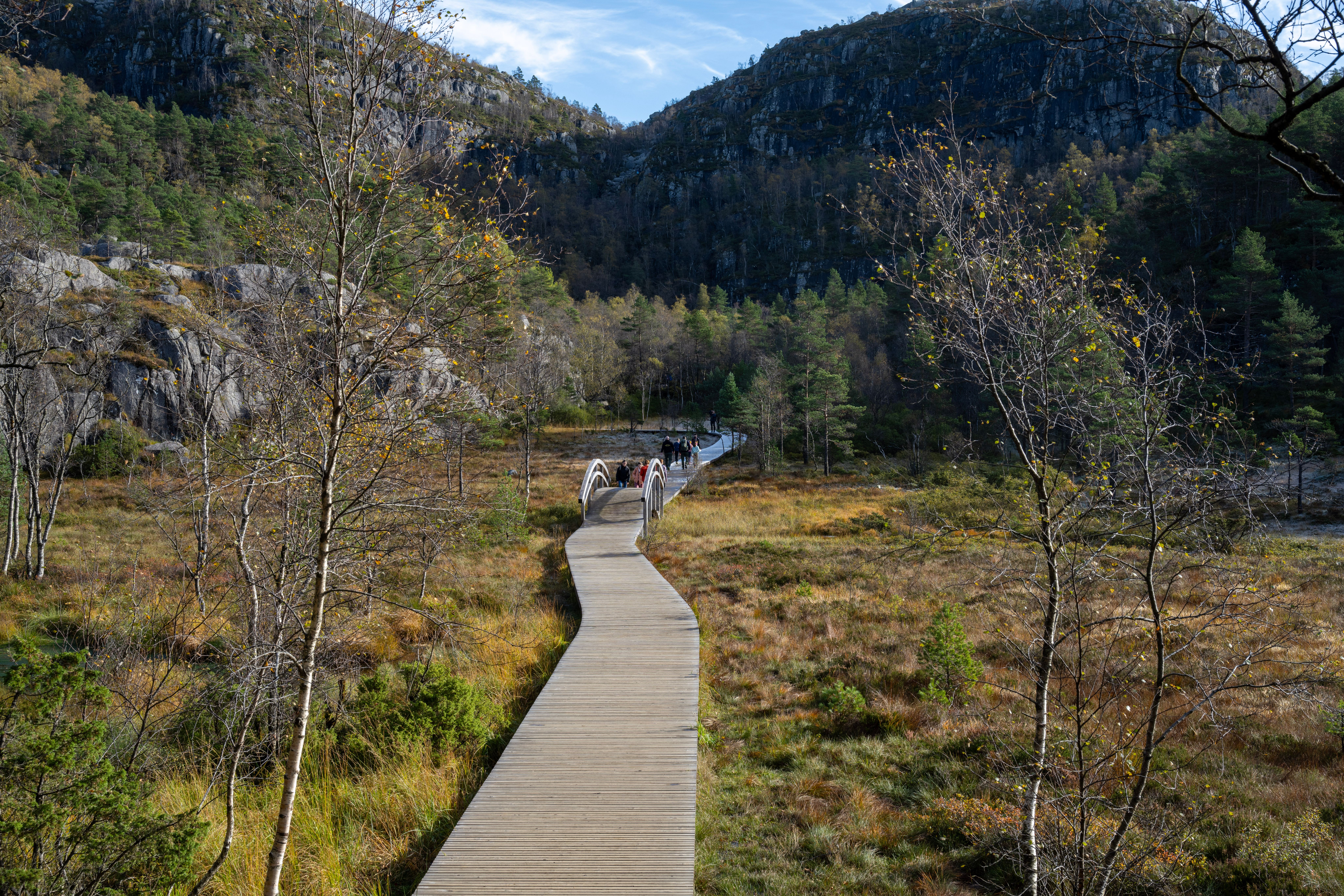 At the start of the trail to Preikestolen