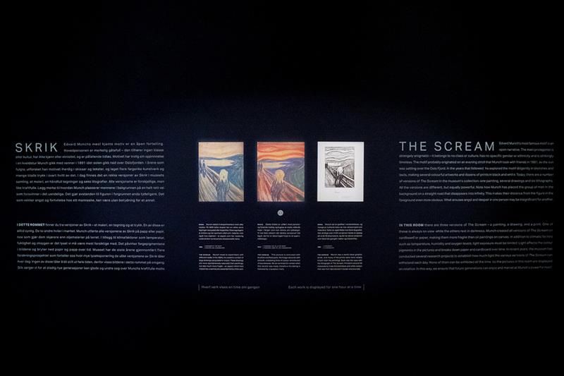 Informasjonsvegg om Skrik